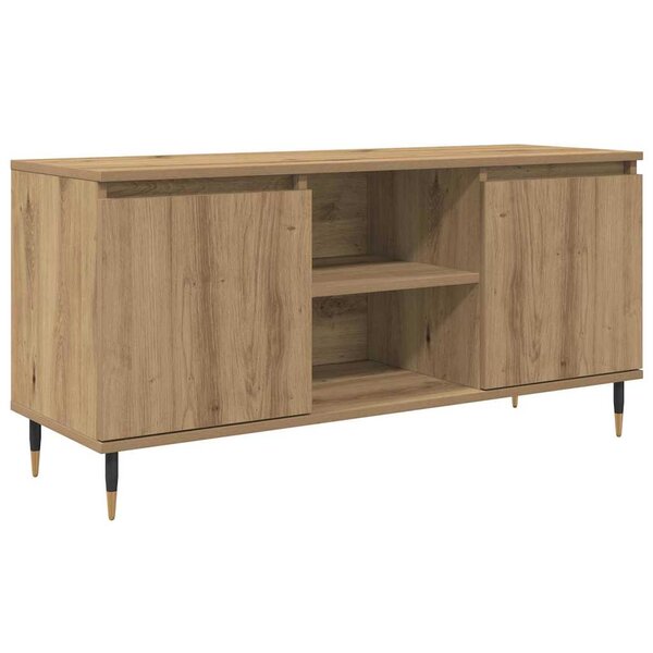 vidaXL Meuble TV Chêne artisanal 104 x 35 x 50 cm Bois d'ingénierie