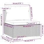 vidaXL Salon de jardin 4 Pièces avec coussins résine tressée gris
