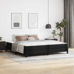vidaXL Cadre de lit avec matelas Noir 200 x 200 cm tissu