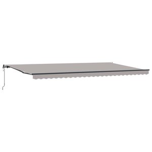 vidaXL Auvent Rétractable Gris clair 600 × 350 cm Tissu et Aluminium