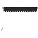 vidaXL Auvent automatique capteur de vent et LED 400x350 cm Anthracite