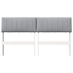 vidaXL Tête de lit capitonnée Gris clair 135 cm Pin massif