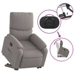vidaXL Fauteuil inclinable taupe tissu