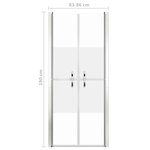 vidaXL Porte de douche ESG demi-dépoli 86x190 cm