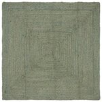 vidaXL Tapis de surface Rectangulaire Vert olive 160 x 160 cm Jute