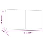 vidaXL Meubles TV muraux 4Pièces Sonoma gris 60x30x30cm Bois d'ingénierie