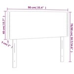 vidaXL Tête de lit à LED Marron Foncé 90x5x78/88 cm Tissu