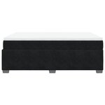 vidaXL Sommier à lattes de lit et matelas Noir 160x200 cm Velours