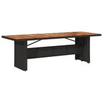 vidaXL Ensemble de bistro de jardin 9 Pièces coussins noir poly rotin
