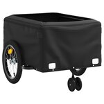 vidaXL Remorque de vélo noir 45 kg fer