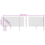 vidaXL Clôture à mailles losangées avec piquet d'ancrage vert 0 8x10 m