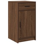 Ensemble coiffeuse 3 pièces avec LED en bois d'ingénierie chêne noir