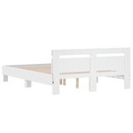 vidaXL Cadre de lit avec LED sans matelas blanc 140x200 cm