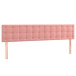 vidaXL Tête de lit à LED Rose 200x5x78/88 cm Velours