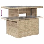vidaXL Salon de jardin avec coussins 8 Pièces beige résine tressée