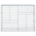 vidaXL Panier gabion avec couvercle 200x50x150 cm fer galvanisé