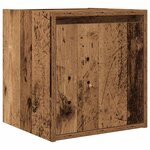 vidaXL Tables de chevet murales 2 Pièces vieux bois 38x34x40 cm