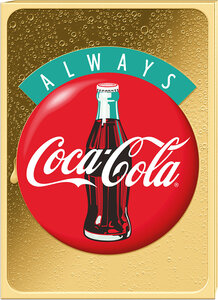 Pièce de monnaie en Or 3000 Francs g 0.062 (1/500 oz) Millésime Through the Decades ALWAYS COCA COLA