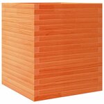 vidaXL Jardinière cire marron 60x60x68 5 cm bois de pin massif