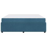 vidaXL Cadre de lit avec matelas Bleu 180 x 200 cm Velours