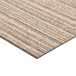 vidaXL Tapis 20 Pièces Beige rayé 50 x 50 cm 100  Polypropylène
