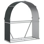 vidaXL Porte-bûches anthracite 120x45x140 cm acier galvanisé