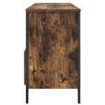 vidaXL Meuble de salle de bain lavabo tiroirs chêne fumé 90x34 5x60 cm