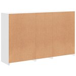 vidaXL Buffet avec lumières LED blanc 162x37x100 cm