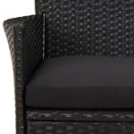 vidaXL Ensemble à manger de jardin 11 Pièces coussins noir résine tressée