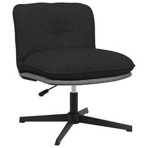 vidaXL Chaise pivotante de bureau Noir Tissu