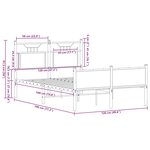 vidaXL Cadre de lit sans matelas chêne marron 120x190 cm