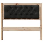 vidaXL Tête de lit Autre Marron et noir 90 cm Bois massif en pin
