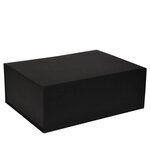 Boîte haute rectangulaire en carton luxe noir 40 x 30 x 15 cm