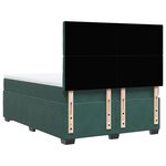 vidaXL Sommier à lattes de lit et matelas Vert foncé 140x200cm Velours