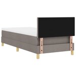 vidaXL Lit à ressorts avec matelas & LED Taupe 90x200 cm Tissu
