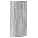 vidaXL Meuble à Chaussures Gris Sonoma 80x39x180 cm Bois d'ingénierie