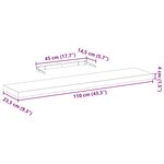 vidaXL Étagères flottantes 2 Pièces 110x23 5x4 cm bois d'ingénierie