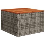 vidaXL Salon de jardin 8 Pièces avec coussins gris résine tressée