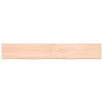 vidaXL Étagère murale 200x30x(2-4) cm bois de chêne massif non traité