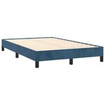 vidaXL Sommier à lattes de lit et matelas bleu foncé 120x190cm velours