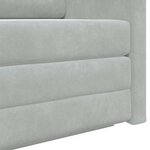 vidaXL Canapé-Lit Gris clair 124 x 204 x 61 cm Velours
