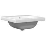 vidaXL Ensemble de mobilier de salle de bain 3 Pièces Chêne Noir et Blanc