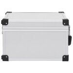 vidaXL Étui de CD pour 40 CD Aluminium ABS Argenté