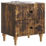 vidaXL Cabinet de chevet 2 pc Chêne fumé 43 x 34 5 x 48 cm