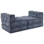 vidaXL Coussin 4 Pièces Bleu 70 x 70 x 54 cm Polyester