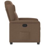 vidaXL Fauteuil inclinable Marron Tissu
