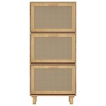 vidaXL Armoire à chaussures Marron 52x25x115cm Bois d'ingénierie/rotin