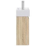 vidaXL Meuble de salle de bain avec robinet Chêne Sonoma