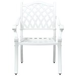 vidaXL Ensemble de salle à manger de jardin 5 pièces en aluminium blanc