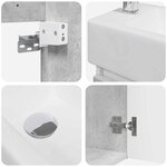 vidaXL Meuble de salle de bain avec robinet Gris béton